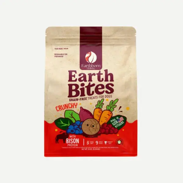 Earthborn Holistic Earthbites Crunchy Bison Meal Recipe Baked Dog Treats 1