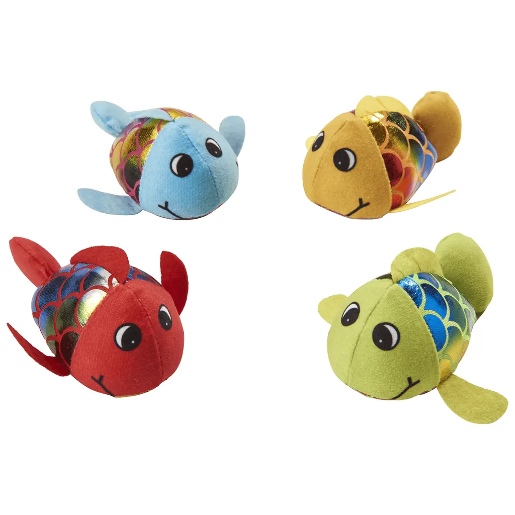 Ethical Pet Spot Plush Jittery Fish Assorted Cat Toys 1