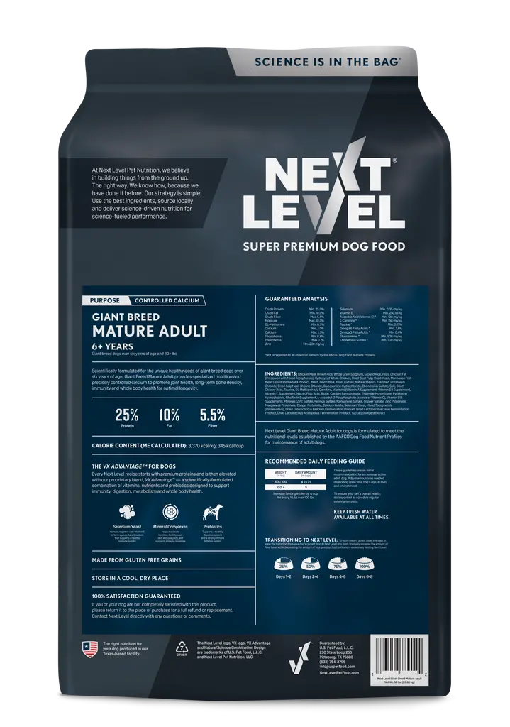 Next Level Super Premium Dog Food Giant Breed Mature Adult 2