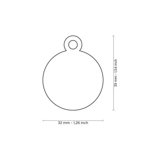 Myfamily Id Tag Basic Collection Big Round In Chrome Plated Brass 2
