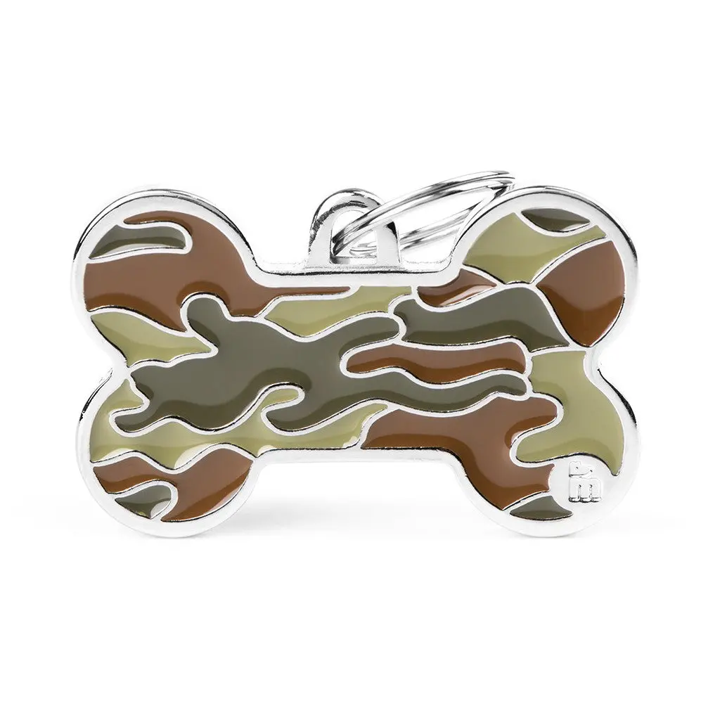 Myfamily Style Camouflage Xl Green Bone Id Tag 1