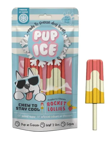 Ethical Pet Spot Rocket Lollies Yogurt, Strawberry & Banana Flavor Dog Treats 1