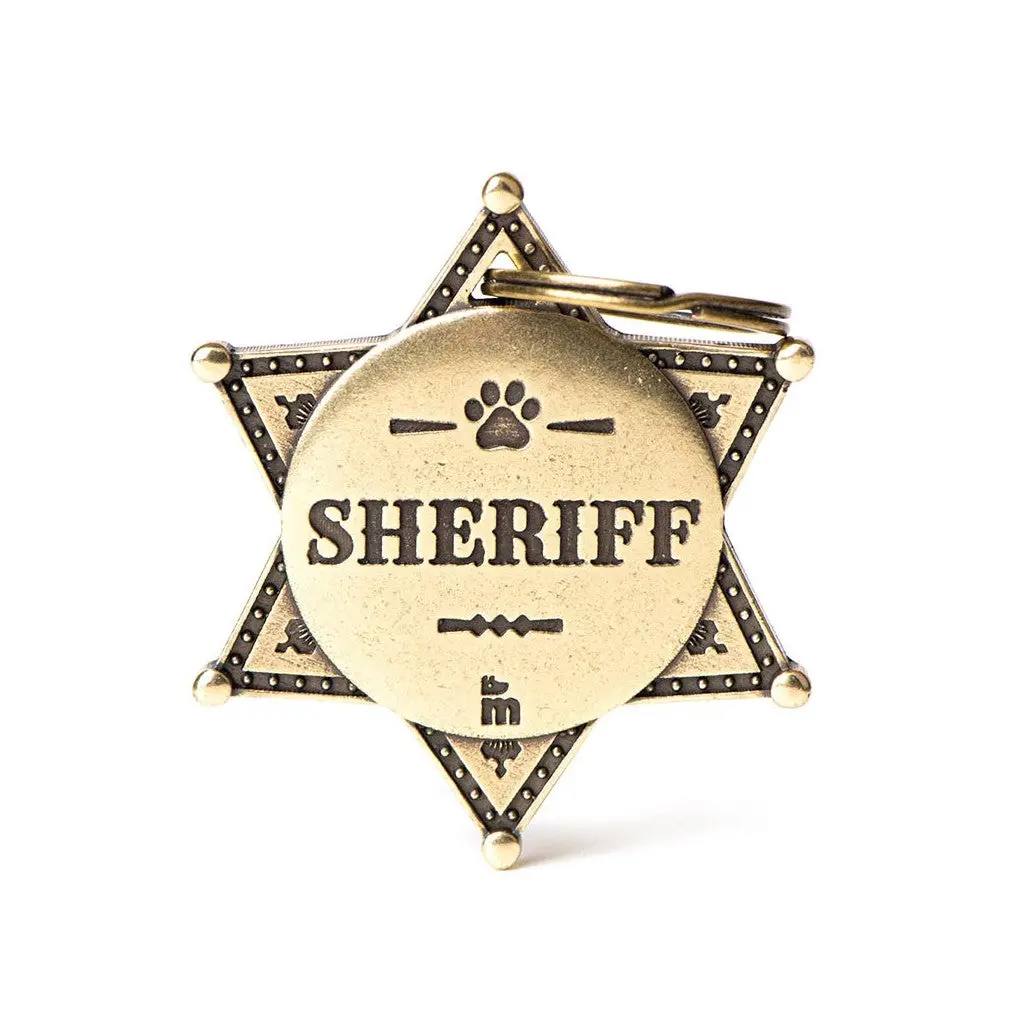 Myfamily Bronx Sheriff's Star Id Tag In English Brass 1