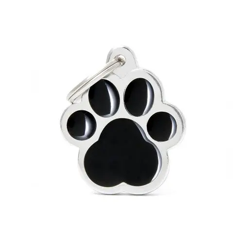 Myfamily Classic Big Black Paw Id Tag 1