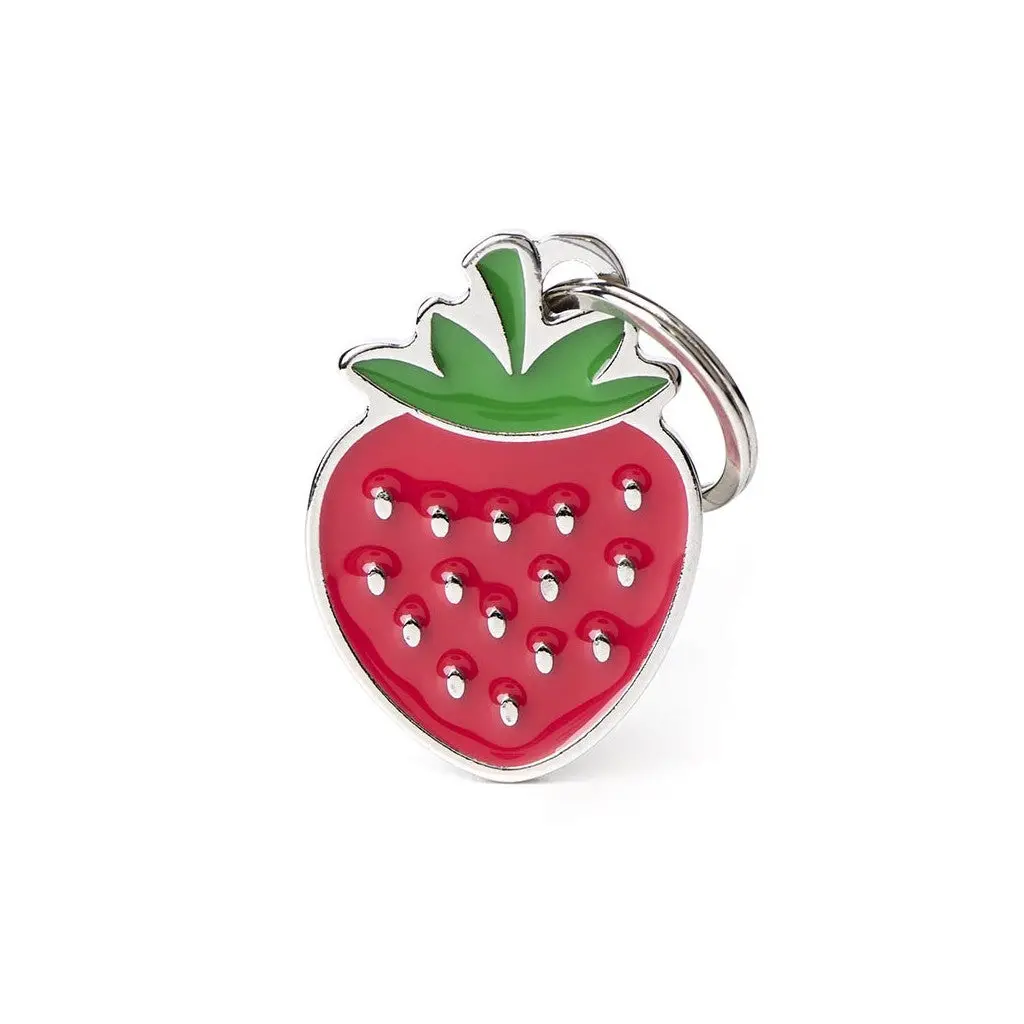 Myfamily Food Strawberry Id Tag 1