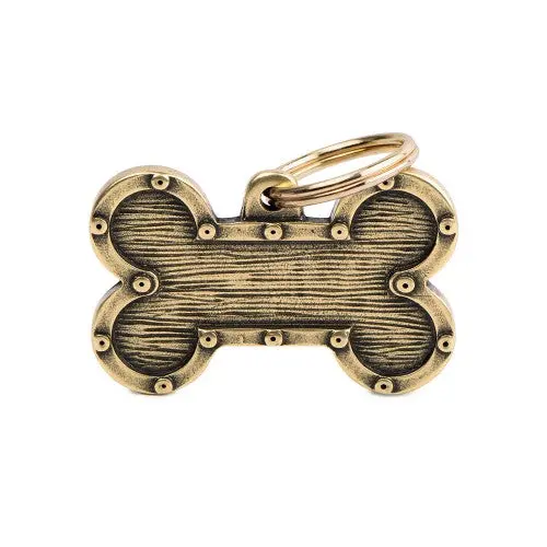 Myfamily Id Tag Big Bone Bronx Futuristic In English Brass 1