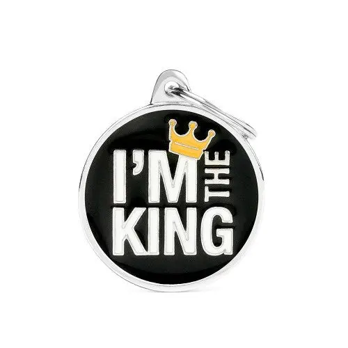Myfamily Id Tag Big Circle I'm The King 1