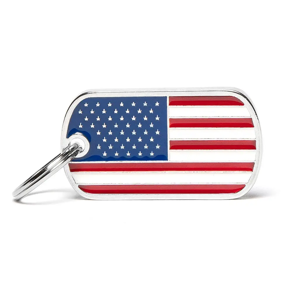 Myfamily Id Tag U.S.A. Flag 1