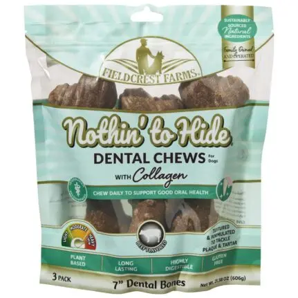 Fieldcrest Farms Nothin' To Hide Dental Bone 7″ Beef 1