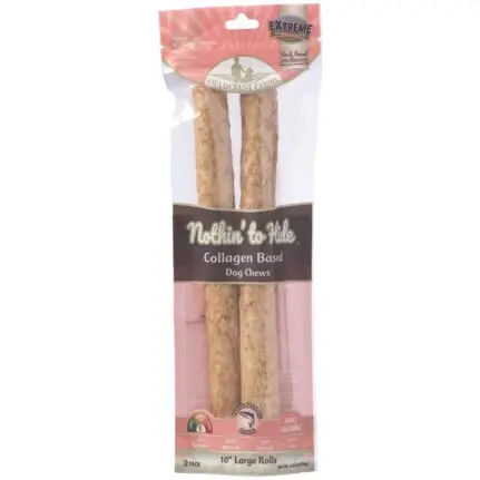 Nothin’ To Hide Large Roll Salmon 2Pk Dog Treats 1