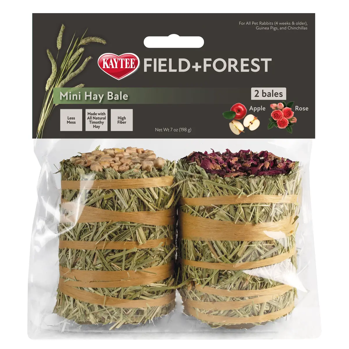 Kaytee Mini Hay Bale Apple & Rose 1