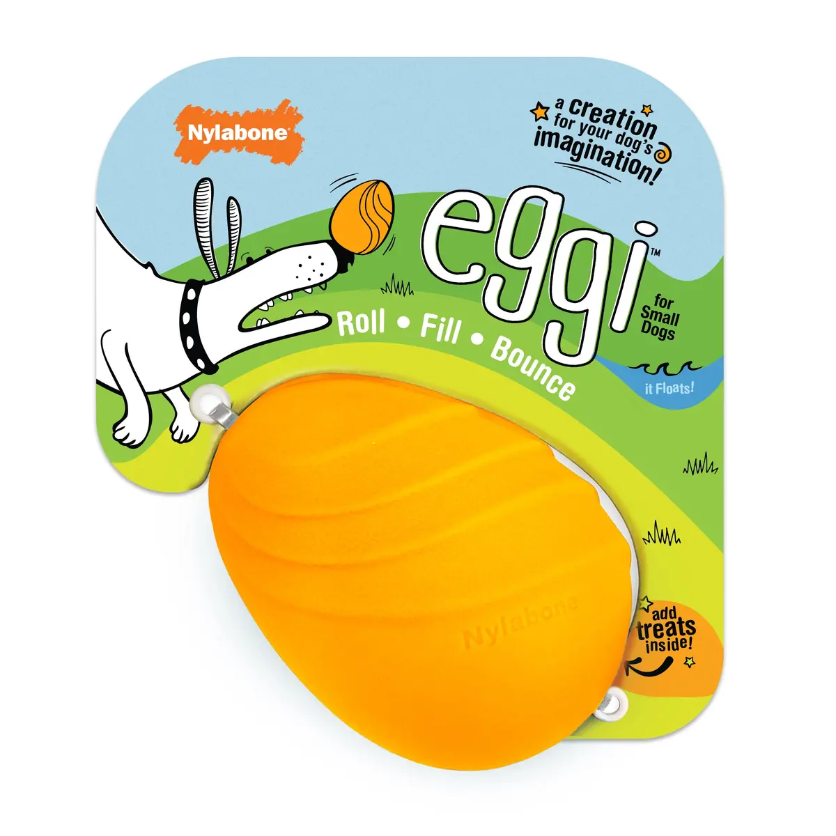 Nylabone Creative Play Eggi Dog Treat Toy 1