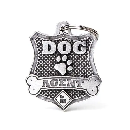 Myfamily Bronx Dog Agent Badge Id Tag In Antique Silver 1