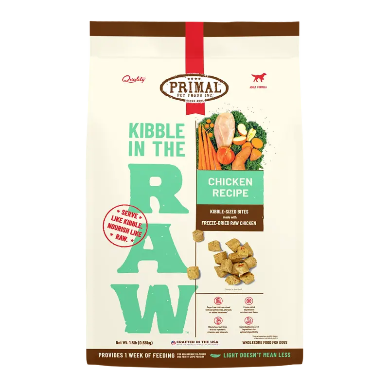 Primal Pet Foods Kibble In The Raw Chicken Recipe For Dogs 1