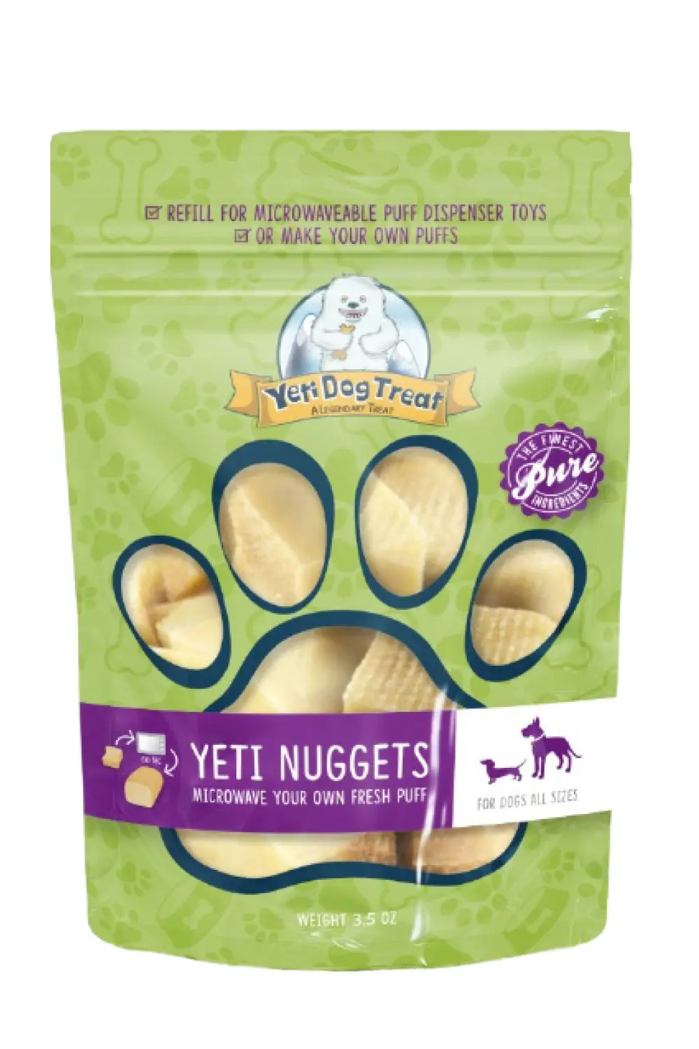 Yeti Refill Nuggets For Puff And Play Dog Toys Natural Yak Cheese Treats 1