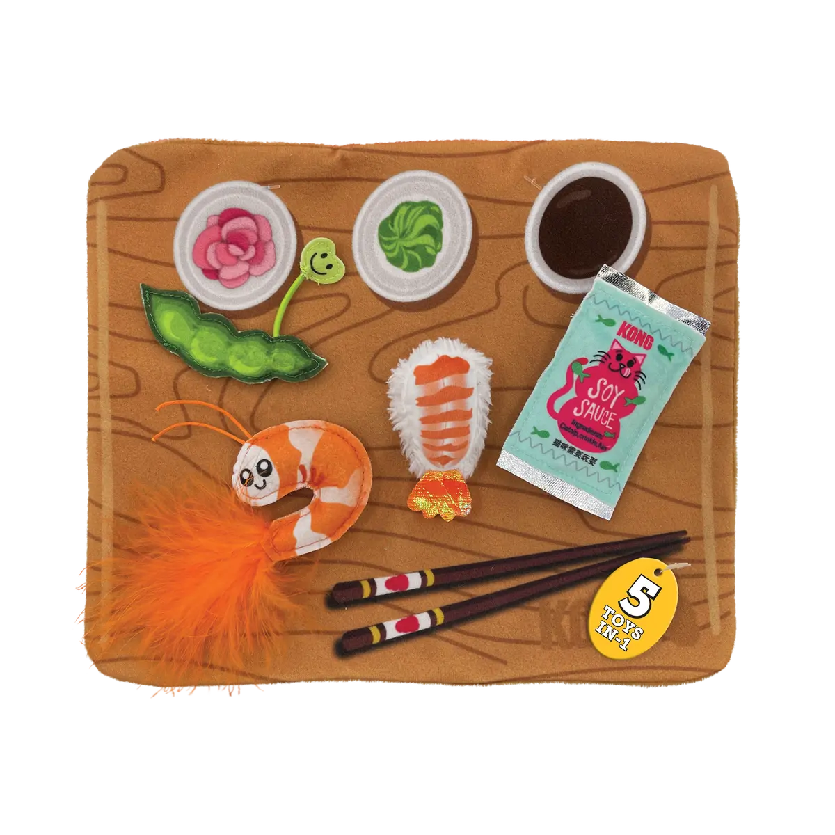 Kong Pull-A-Partz Sushi Cat Toy 1