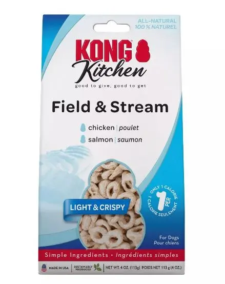 Kong Kitchen Light & Crispy Field Stream Dog Treat With Chicken & Salmon Flavor Dog Treat 1