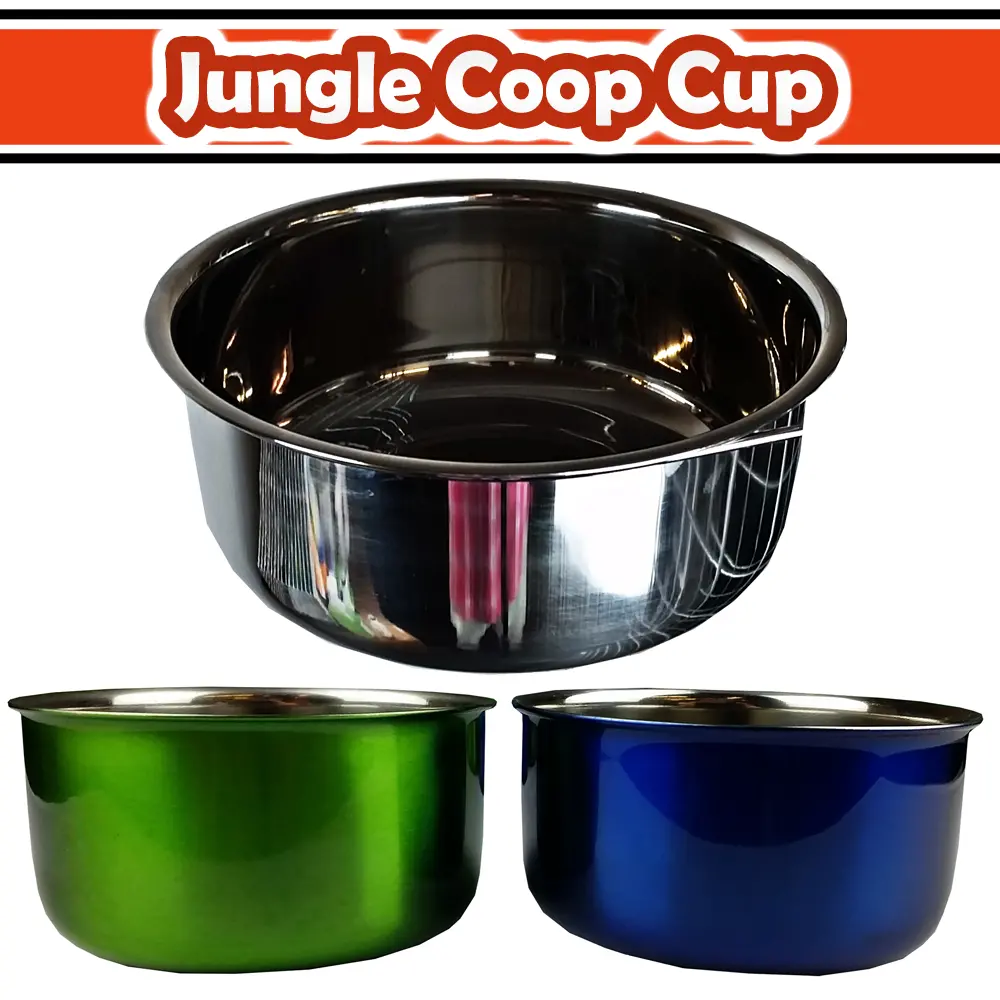 A&E Cage Company Jungle Coop Cup Stainless Steel 1