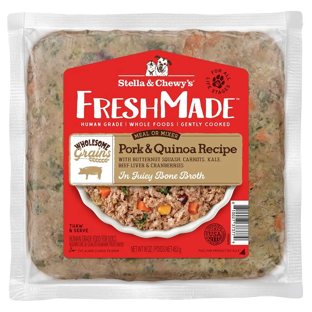 Stella & Chewy's Freshmade Pork & Quinoa Gently Cooked Dog Food 1