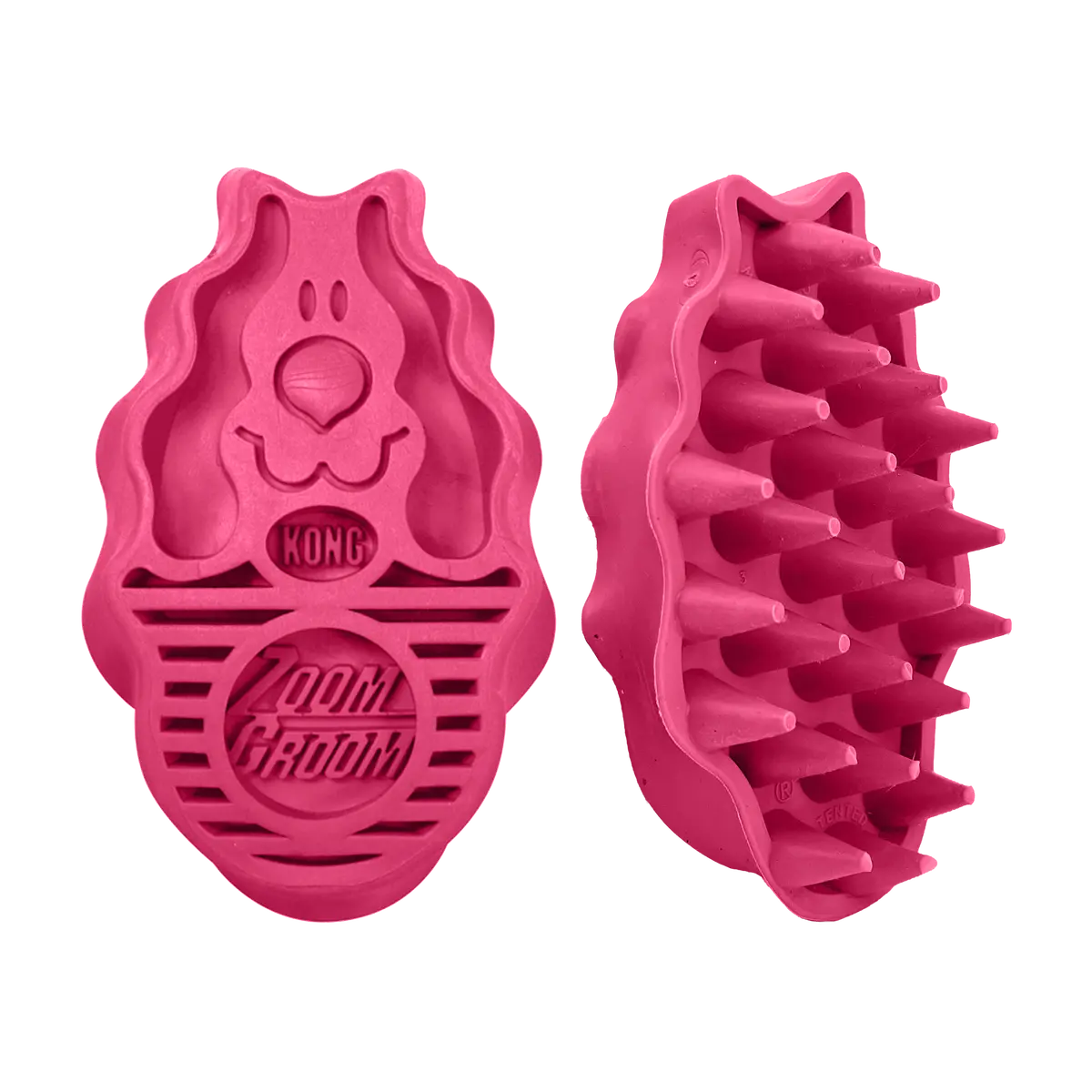 Kong Zoomgroom™ Raspberry Dog Grooming Brush 1