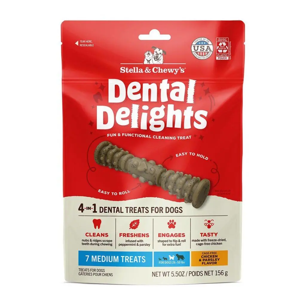 Stella & Chewy's Medium Dental Delights Chicken & Parsley Flavor Treats For Dogs 1