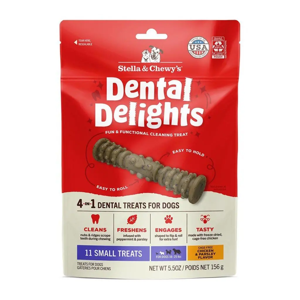 Stella & Chewy's Small Dental Delights Chicken & Parsley Flavor Treats For Dogs 1