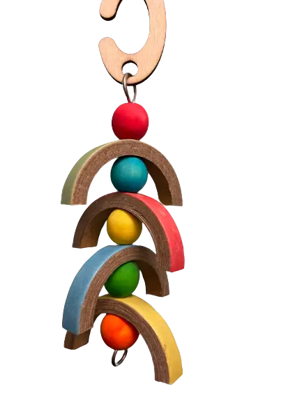 A&E Cage Happy Beaks Rippin Rainbow Bird Toy 1
