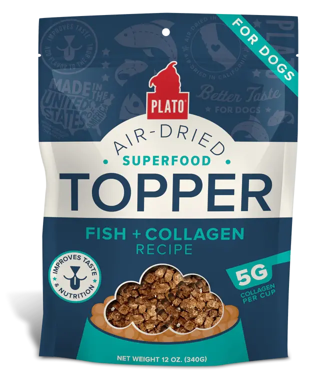 Plato Fish & Collagen Food Topper Dog Treats 1