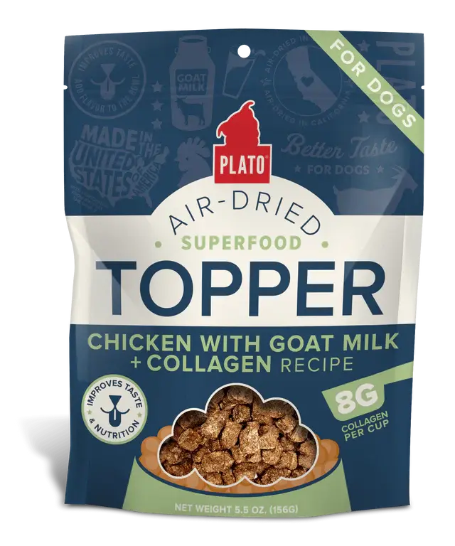Plato Chicken With Goat Milk & Collagen Food Topper Dog Treats 1