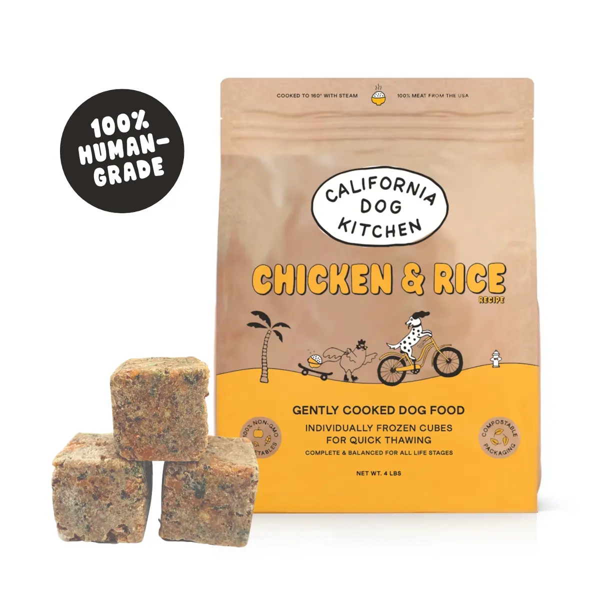 California Dog Kitchen Chicken & Rice Recipe Frozen Food 1