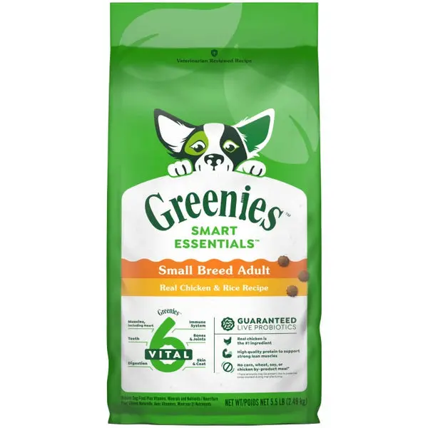 Greenies Smart Essentials Small Breed Adult Protein Dry Dog Food Real Chicken & Rice 1