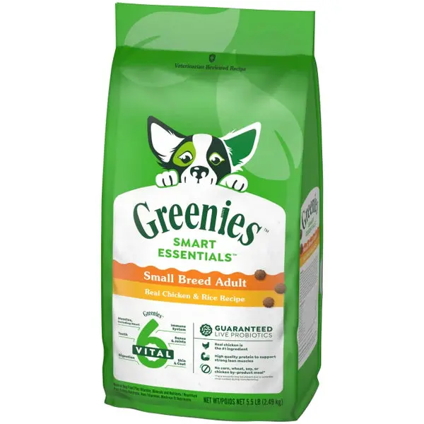 Greenies Smart Essentials Small Breed Adult Protein Dry Dog Food Real Chicken & Rice 2