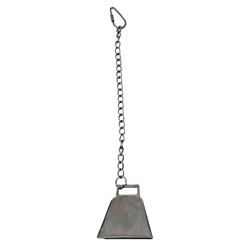 A&E Cage Happy Beaks Silver Bird Bell On Chain Bird Toy 1