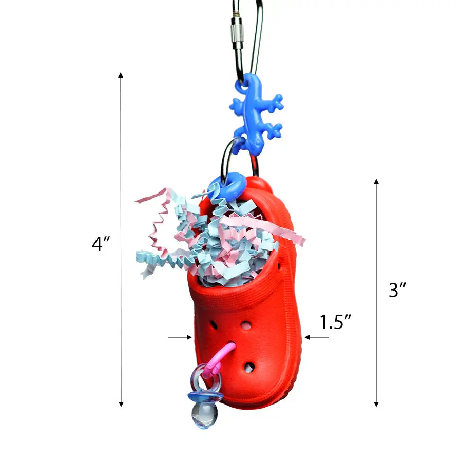 A & E Cage Happy Beaks Croc-Fetti Bird Toy 1