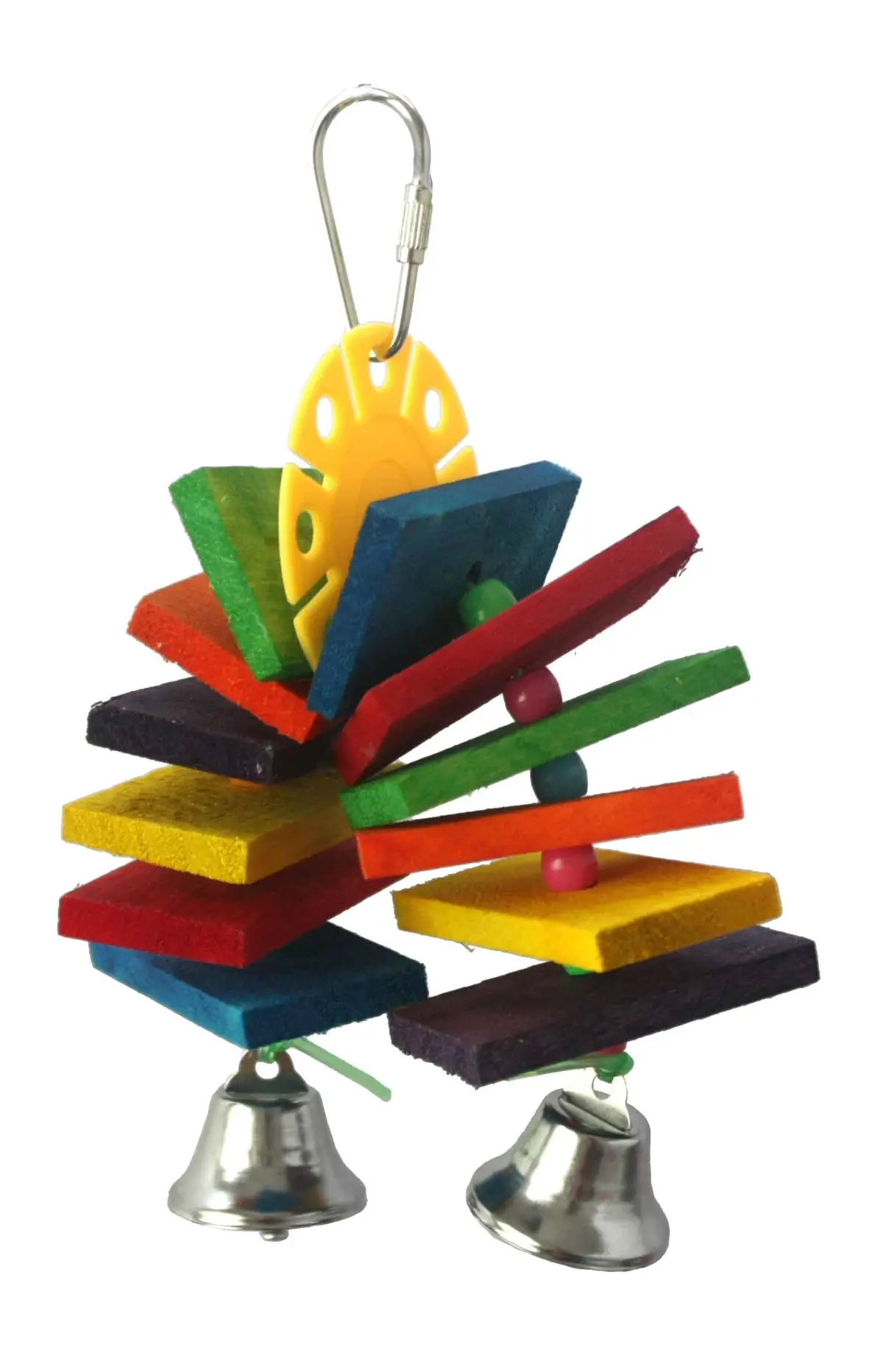 A&E Cage Happy Beaks Rainbow With Bells Bird Toy 1