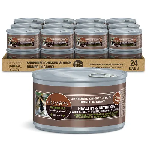 Dave's Pet Food Shredded Chicken & Duck Dinner In Gravy 1