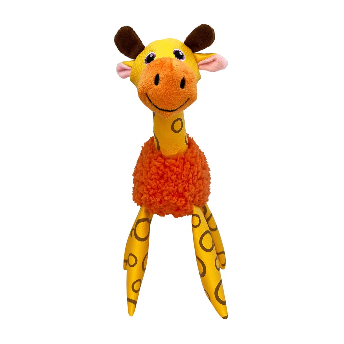 Kong Floofs Shakers Giraffe Dog Toy 1