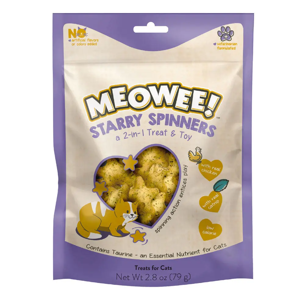 Meowee! Starry Spinners 2-In-1 Cat Treat & Toy 1