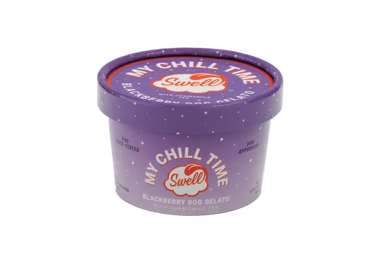 Swell My Chill Time Blackberry With Chamomile Tea Frozen Gelato Dog Treat 1