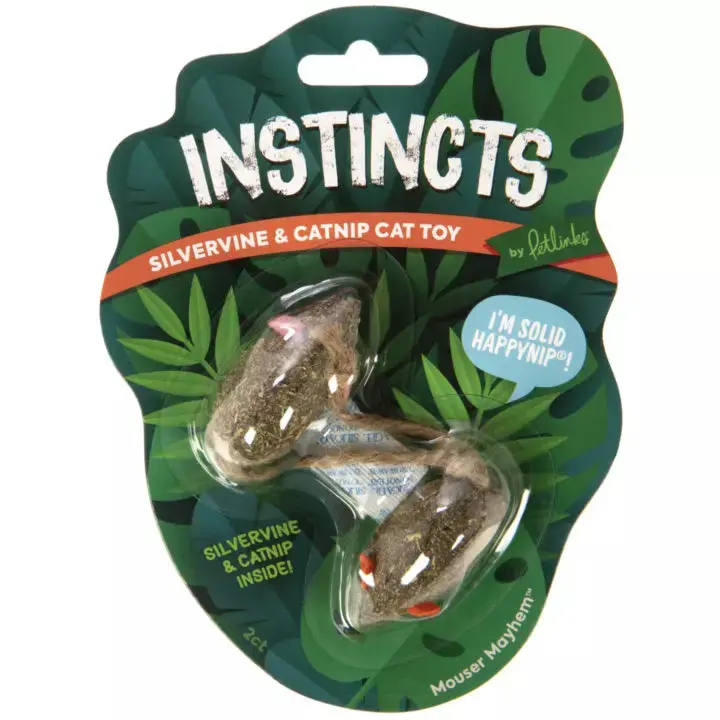 Petlinks® Instincts Mouser Mayhem™ Happynip™ Silvervine & Catnip Compressed Catnip Cat Toy 1