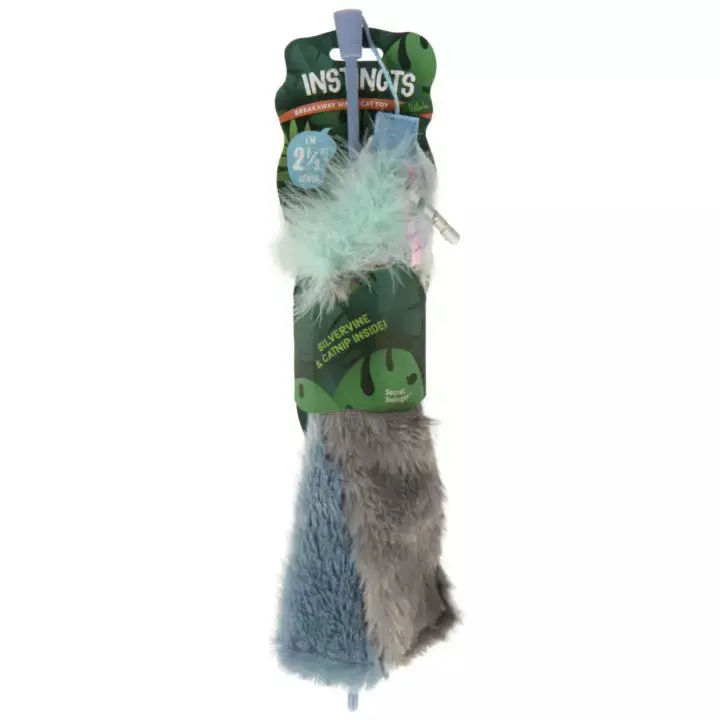 Petlinks® Instincts Secret Swinger™ Breakaway Crinkle Plush Extra Long Wand Cat Toy With Happynip™ Silvervine & Catnip 1