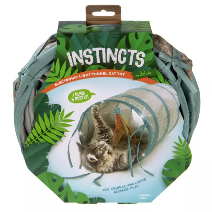Petlinks® Instincts Twinkle Tube™ Electronic Light Crinkle Tunnel Cat Toy 1