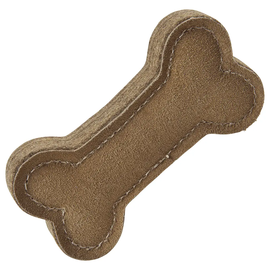 Ethical Pet Spot Dura-Fused Leather Chunky Bone Dog Toy 1