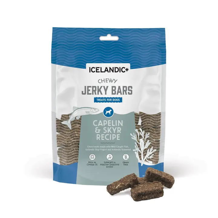 Icelandic+™ Chewy Jerky Bars Capelin & Skyr Jerky Recipe Dog Treat 1