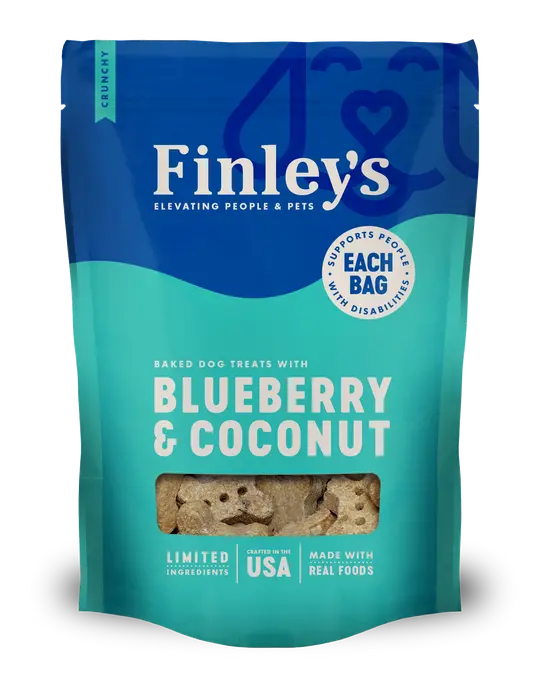 Finley's Blueberry Coconut Crunchy Biscuits Dog Treats 1