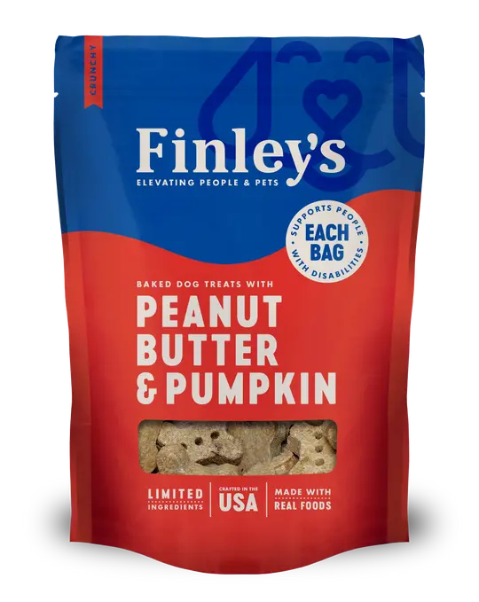 Finley's Peanut Butter Pumpkin Crunchy Biscuits Dog Treats 1