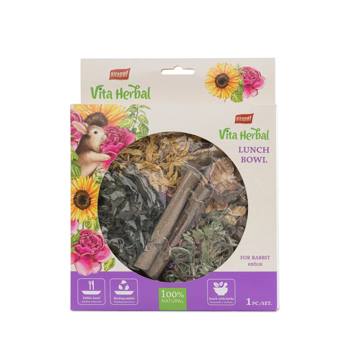 A & E Cages Vitapol Vita Herbal Lunch Bowl For Rabbits 1