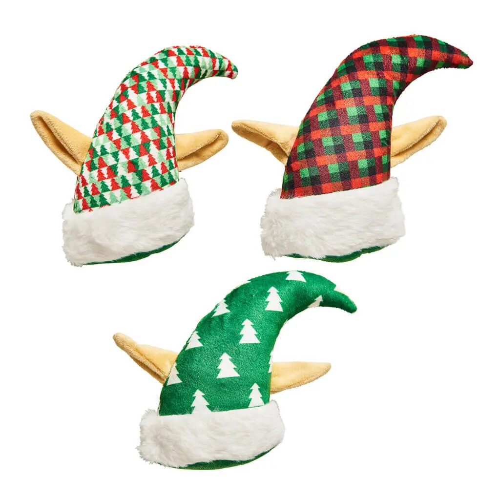 Ethical Pet Spot Holiday Elf Hats  Assorted Cat Toy 1