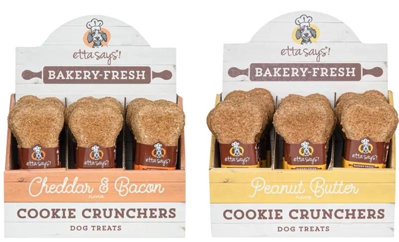 Etta Says Cheddar & Bacon Cookie Crunchers Dog Treats 1