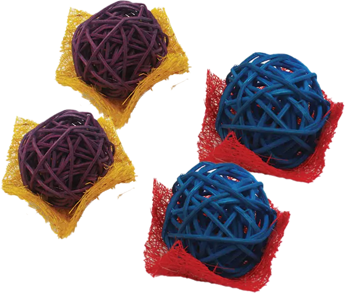 A & E Cage Loofah Bon Bons Small Animal Toy 1